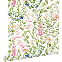 TAPETE Feldblumen 50 x 900 cm - Weiß, Papier (50/900cm) - ESTAhome