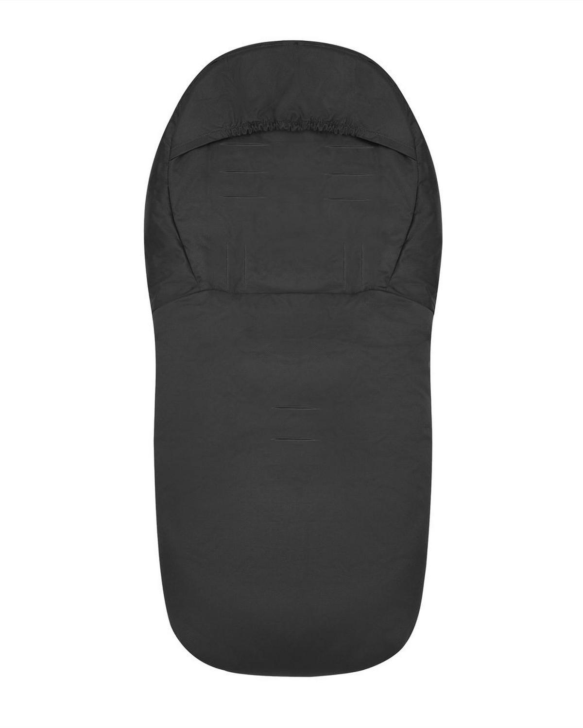 FUSSSACK Urban schwarz 5-Punkt-Gurt, Fußabdeckung, universell passend, ab Geburt, Kinderwagen - Schwarz, Textil (40/1/97cm) - Kikka boo