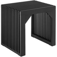 HOCKER Ribb, Belastbarkeit 350 kg, schwarz - Schwarz, Holz (45/43/35cm) - tectake