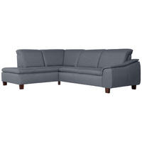 ECKSOFA mit Ottomane links Kaylil Flachgewebe denim - Flieder, Kunststoff (187/247cm) - 58aufmkessel