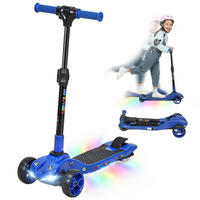KINDERSCOOTER DE-16991 3 Räder klappbar mit LED Blau - Blau, Metall (64/29/83cm) - ComfortXL