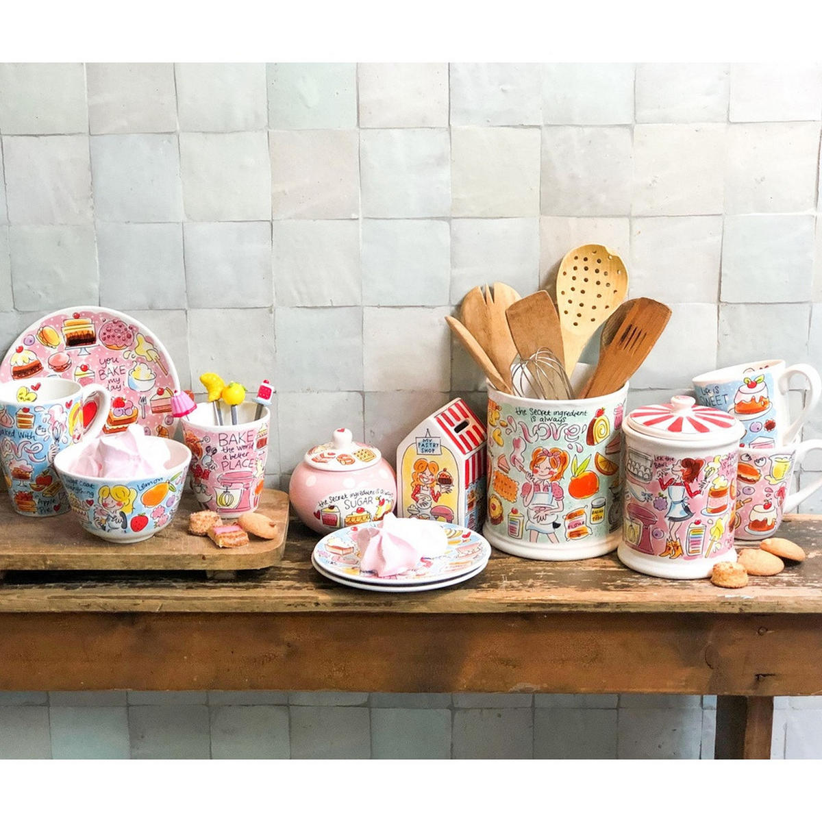 KOCHLÖFFELTOPF Backen in Bunt - 22,5cm - Multicolor, Keramik (16/18.2/16cm) - Blond Amsterdam