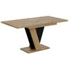 ESSTISCH ausziehbar 120 -160x90x75 cm - Artisan Eiche Optik/Schwarz- INEY - Eichefarben, Holzwerkstoff (120/90/75cm) - ALTDECOR