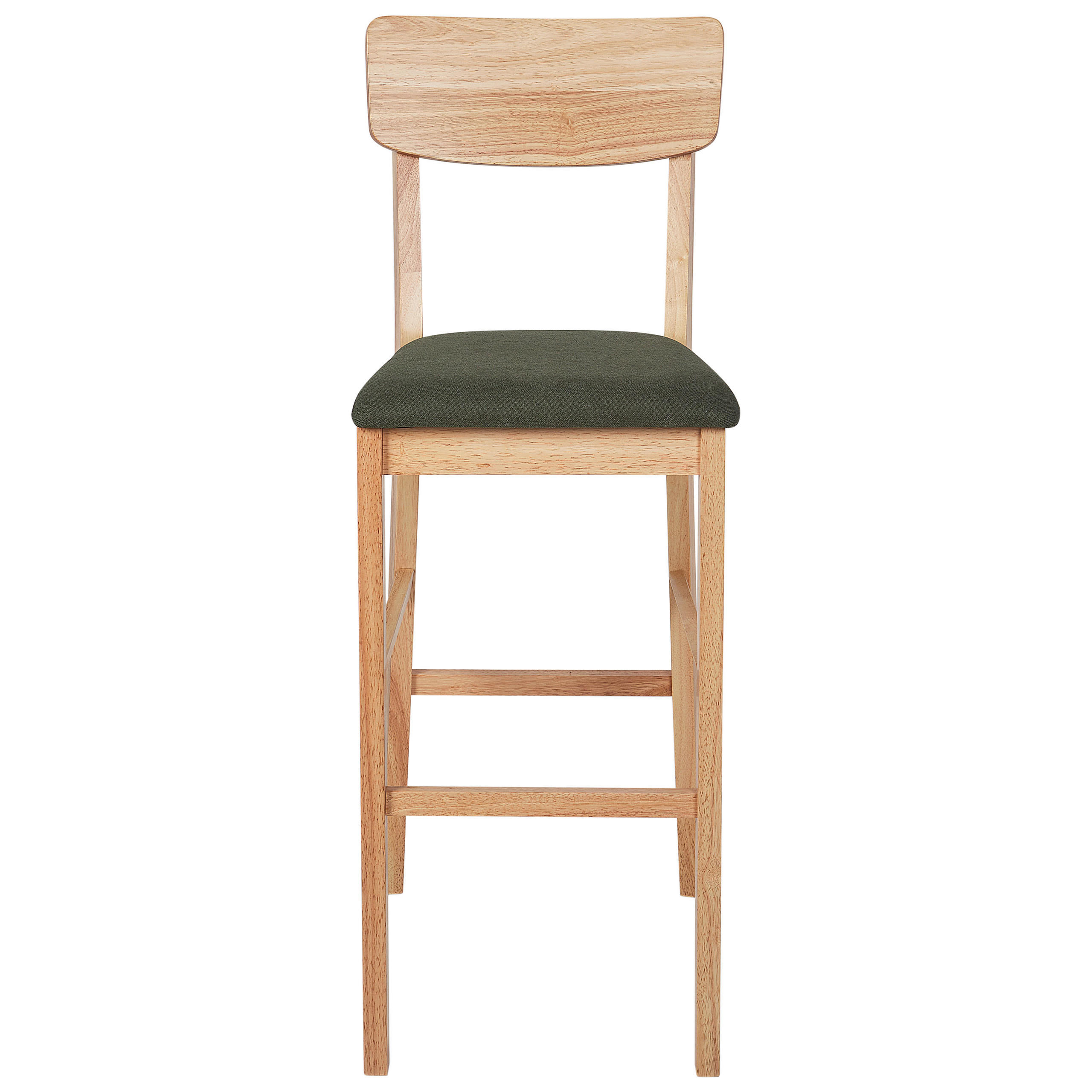 Thumbnail - Beliani Barstühlen, Braun, Dunkelgrün, Holz, 44x113x53 cm, Esszimmer, Barmöbel, Barhocker