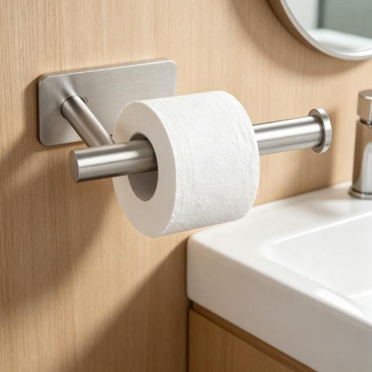 TOILETTENPAPIERHALTER , Edelstahl，Silber,Zweierpack - Silberfarben, Metall (8.2/4.5/15.8cm) - Authentics