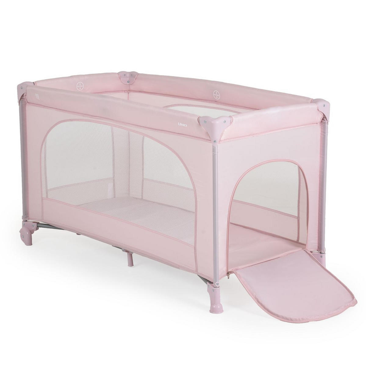 REISEBETT Uno Faltmatratze rosa Räder Laufstall klappbar Aufbewahrungstasche - Rosa, Kunststoff (60/120cm) - Moni