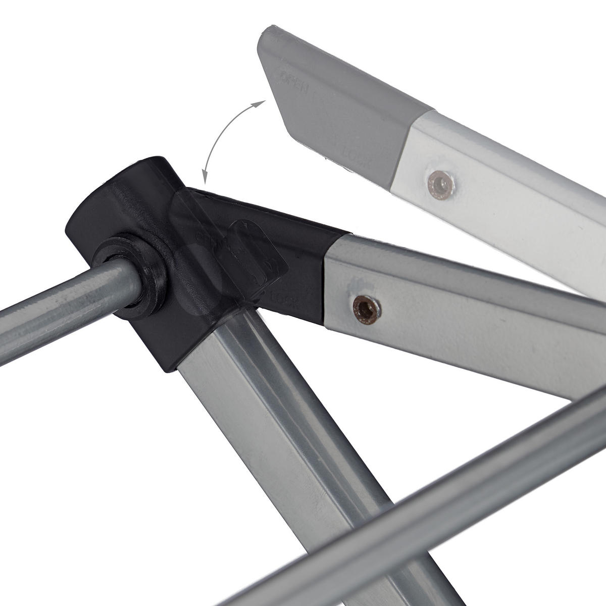 STOJAN na prádlo - strieborná, kov/plast (73/105/37cm) - Relaxdays