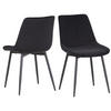 ESSZIMMERSTUHL Bosa 2er Set Schwarz - Schwarz, Textil (58/81.5/47cm) - Albatros