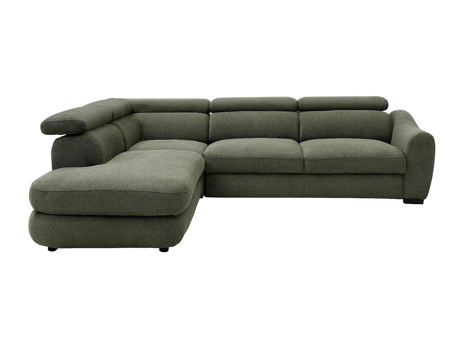 SCHLAFSOFA - 6 Personen - stoff - grün Besema - Grün, Textil (272/75/226cm) - Vente-Unique