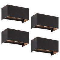 WANDLEUCHTE Torchere 20/10/10 cm - Schwarz, Metall (10/10/20cm) - ZMH