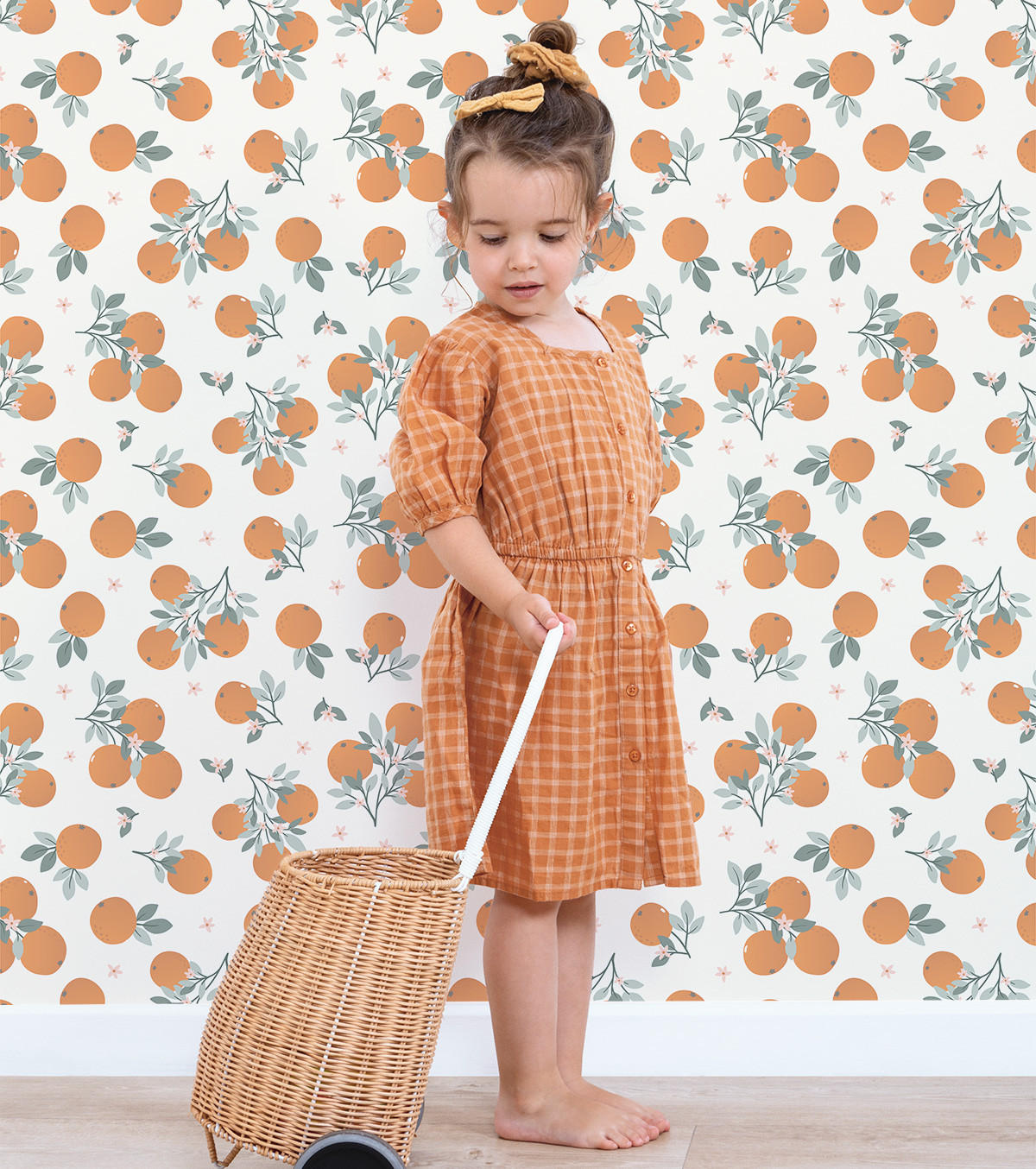 VLIESTAPETE Louise, Orangen 50 cm x 10 m, orange - Orange, Papier (50/1000cm) - Lilipinso