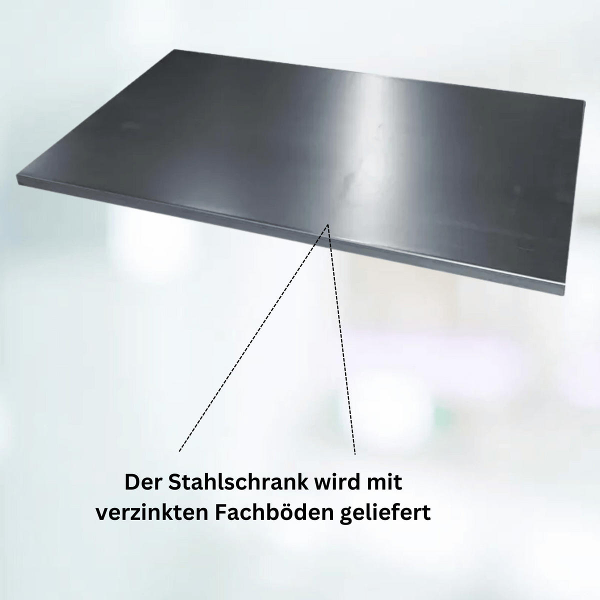 STAHLSCHRANK Bee mit 5 verzinkten Fachböden 195x92x50 cm Korpusfarbe Anthrazit Frontfarbe Anthrazit - Anthrazit, Metall (92/195/50cm)