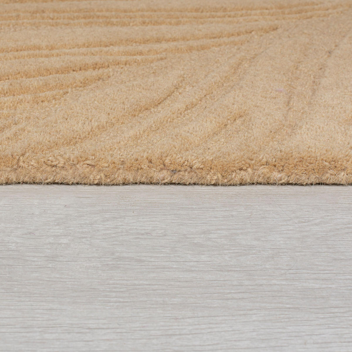 WOLLTEPPICH Blatt-Design, handgetuftet LEVEN LEE, Braun 120x170 cm - Braun, Textil (120/170cm) - KADIMA DESIGN