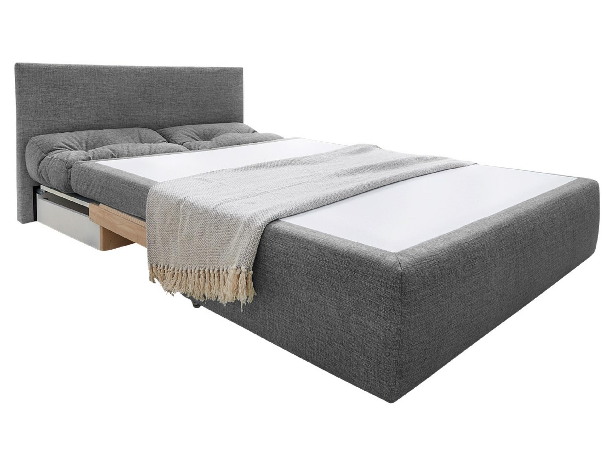 SCHLAFSOFA mit Bettkasten B136/T85/H86 cm, Liegefläche 130x193 cm, Mikrofaser Grau / 15119 - Dunkelgrau/Schwarz, Textil (136/86/85cm) - luma-home