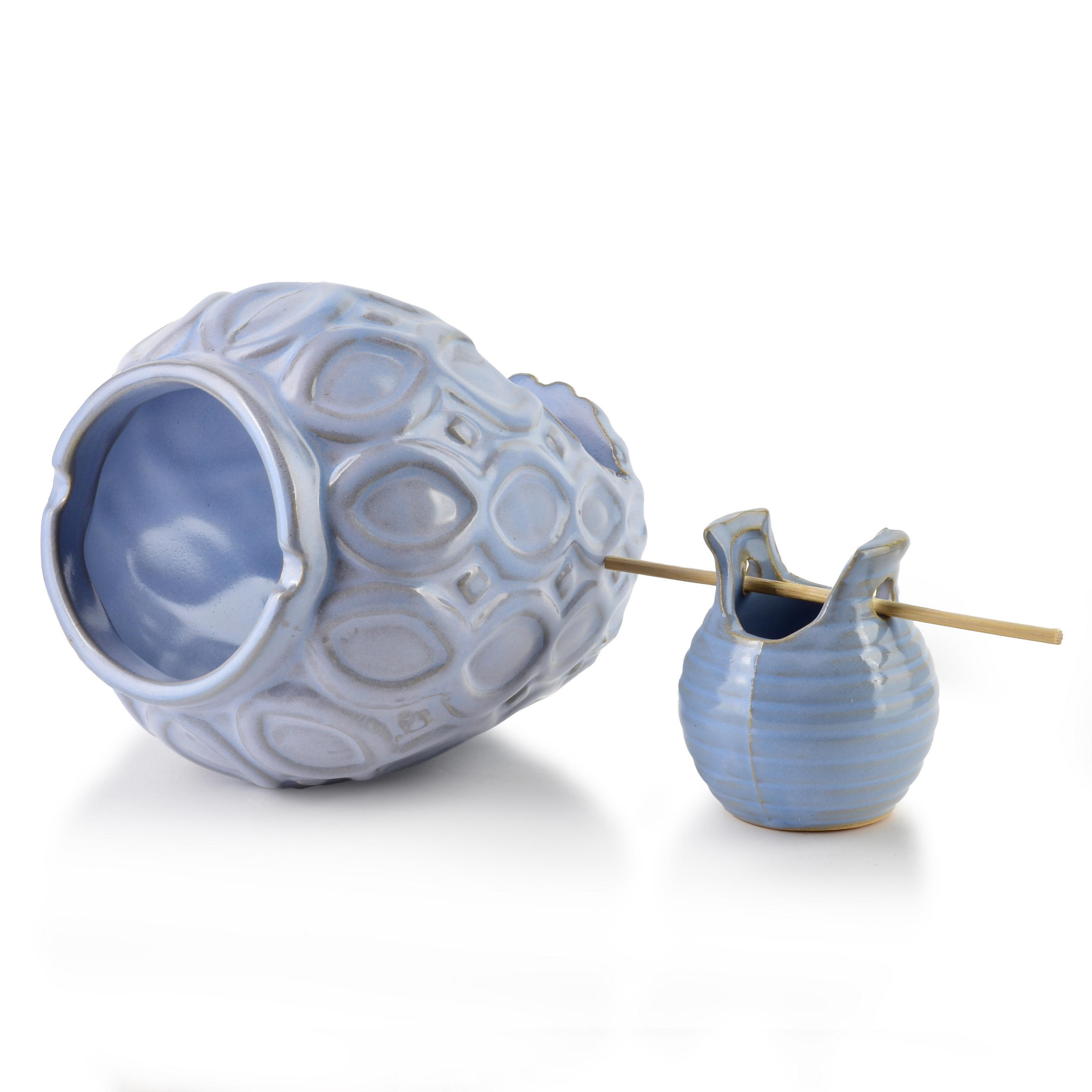 DUFTLAMPE Basic Blau 7/11/13 cm Keramik - Hellblau, Keramik (13cm) - Mondex