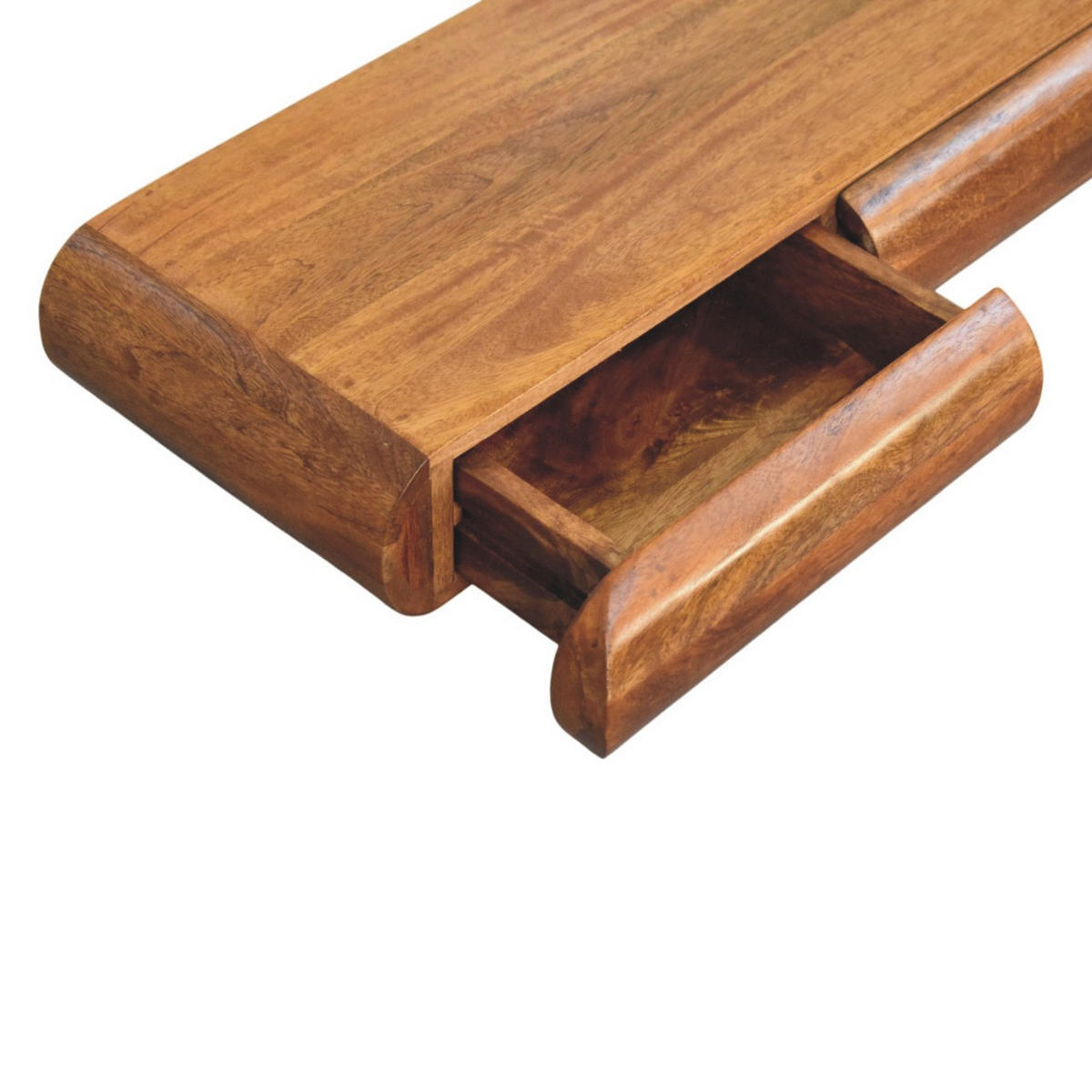 KONSOLENTISCH mit Amber-Eichen-Finish, 2 Schubladen, geröstetes Braun - Braun, Holz (110/12/32cm) - Artisan Furniture