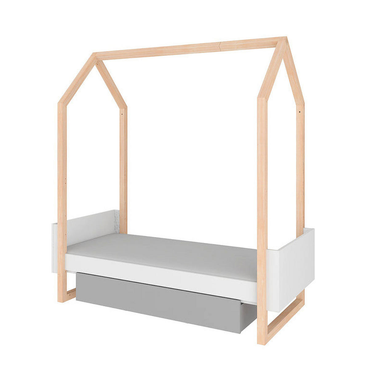 SOBA ZA BEBE 2-dijelni Pinette Bijela i siva - bijela, drvni materijal (144/86.5/80cm) - Petits-meubles