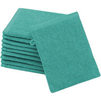 WASCHHANDSCHUH, 10er-Set, 16x21 cm, 100% Baumwolle, Grün - Türkis, Textil (16/21cm) - Zollner