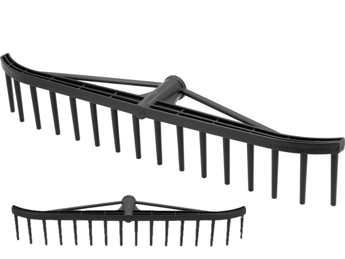 RECHEN, Harke 16 Zinken 55cm Rasenrechen, Kunststoff - Multicolor, Metall (20/15/55cm) - TRIZERATOP