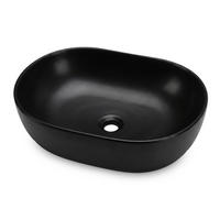 AUFSATZWASCHBECKEN ELIPSE 49 cm Schwarz Matt - Schwarz, Keramik (49/13.5/34.5cm) - Akord