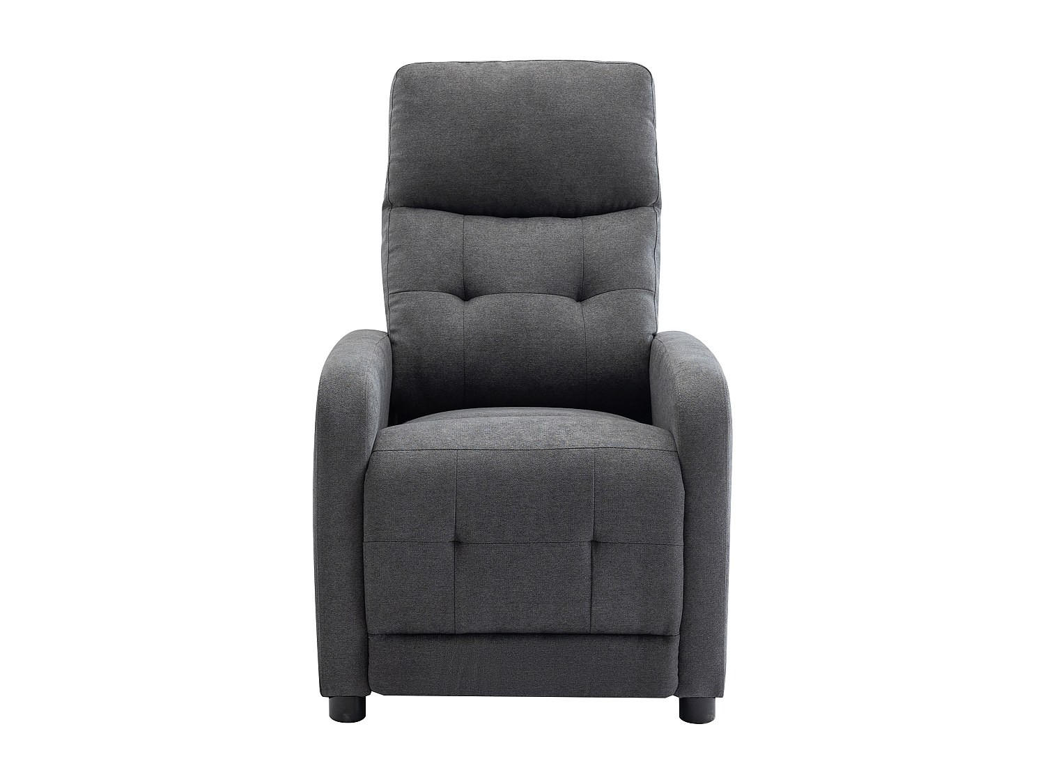 RELAXSESSEL - 1 Person - Stoff - Anthrazitgrau - - Anthrazit, Textil (65/98/93cm) - Vente-Unique