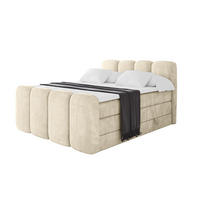 BOXBETT mit Matratze H3|H4 und Lattenrost - NINA-Z KING - 140x200 cm - Beige - Sahara, Holzwerkstoff (140/200cm)