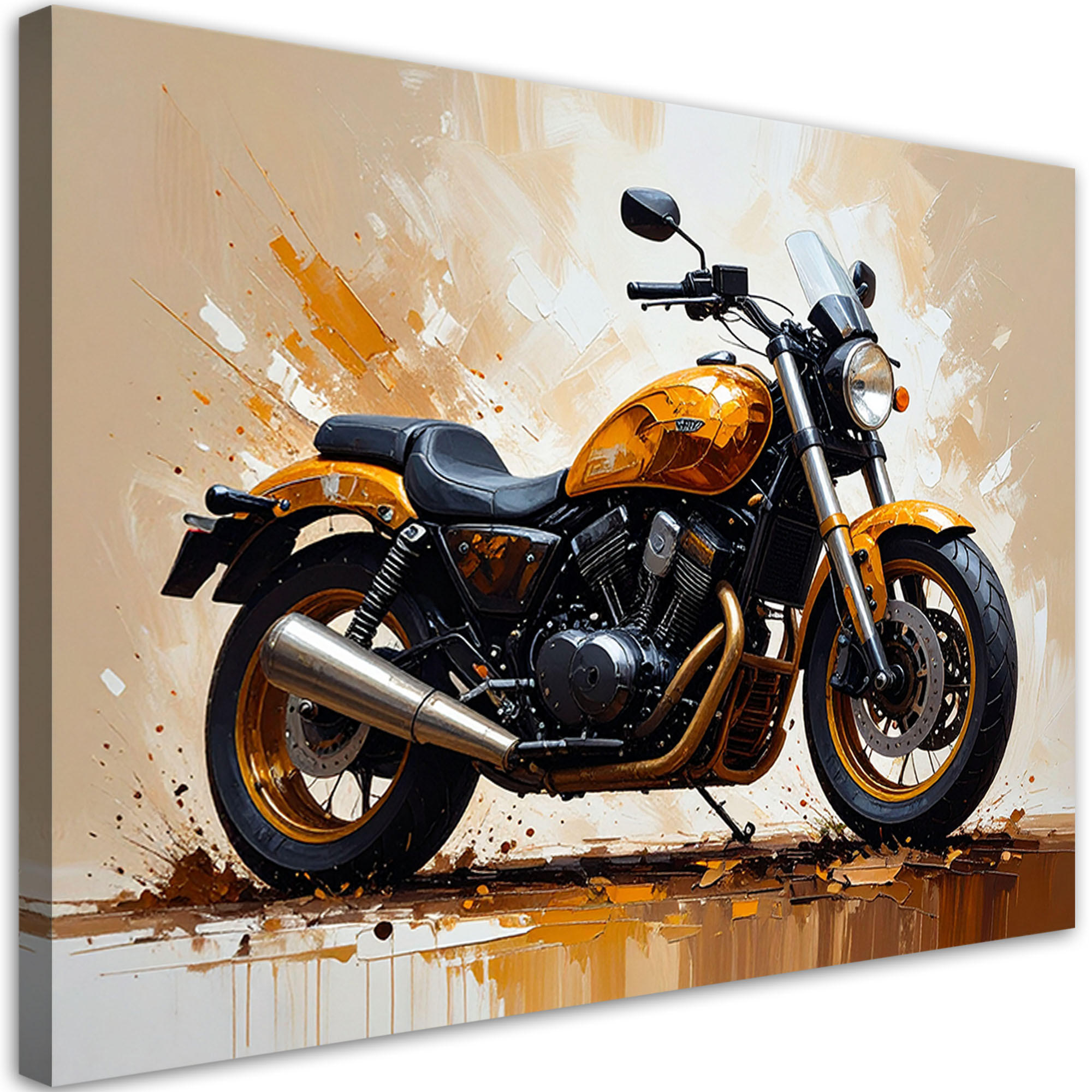Feeby Leinwandbild Beige 60x40 cm