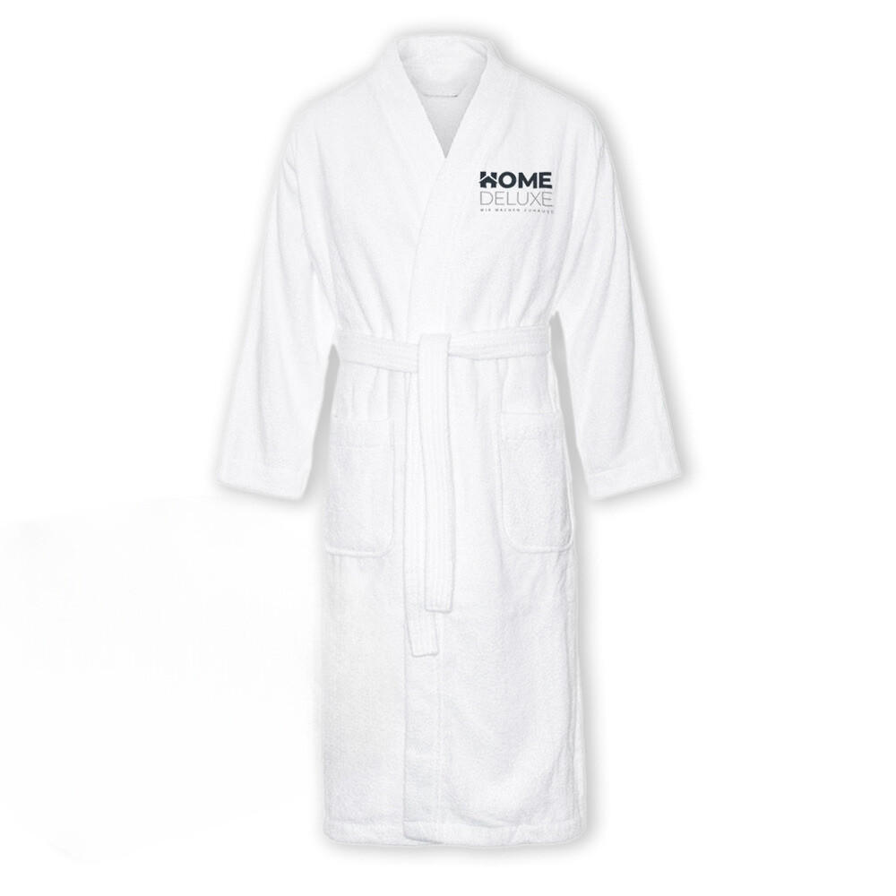 BADEMANTEL HOME DELUXE - XL - Weiß, Naturmaterialien (XLnull) - Home Deluxe