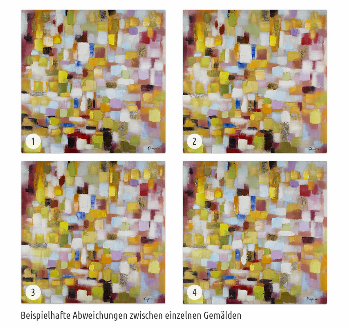 ACRYLBILD HANDGEMALT 80/80 cm - Gelb, Holz/Textil (80/80cm) - KUNSTLOFT