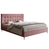 BETT Rosa LUXO 4 Gepolstert 140x200 cm - Pink/Schwarz, Textil (140/200cm) - Sepro Meble