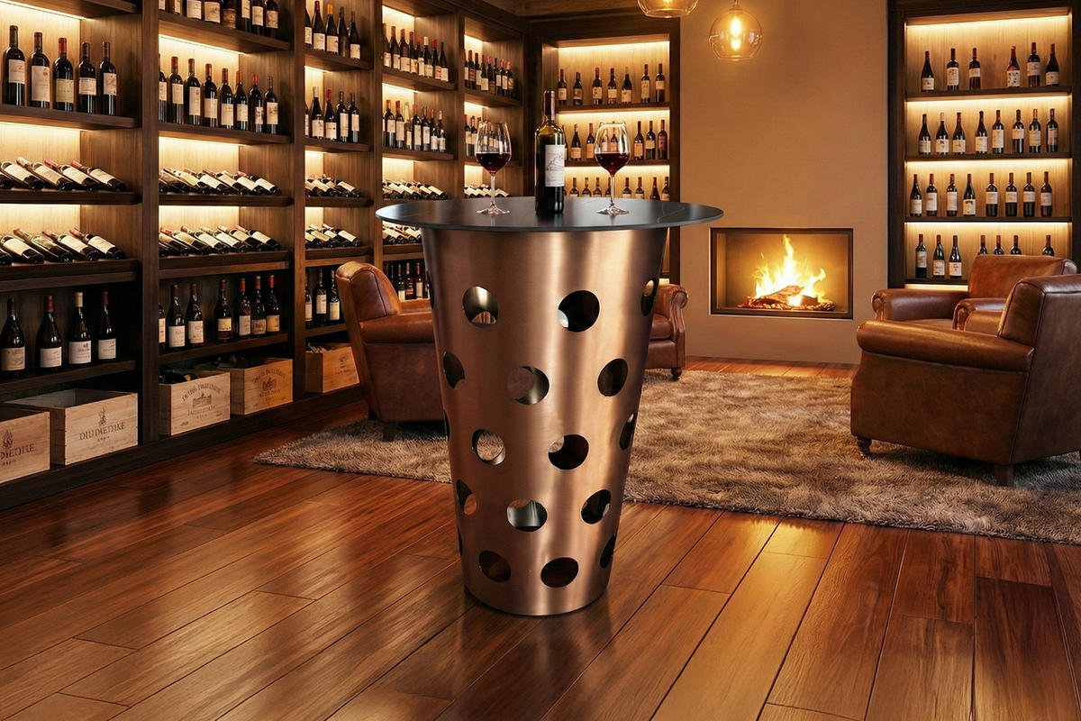 BARTISCH VINO Rosé Metall - Roségold/Rosa, Metall (80/80/111cm) - KAWOLA