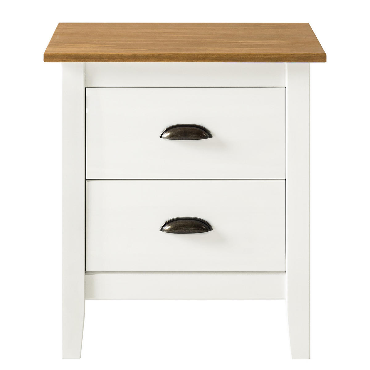 NACHTKOMMODE - Kiefer massiv - Kieferfarben, Holz (46/52/35cm) - home24