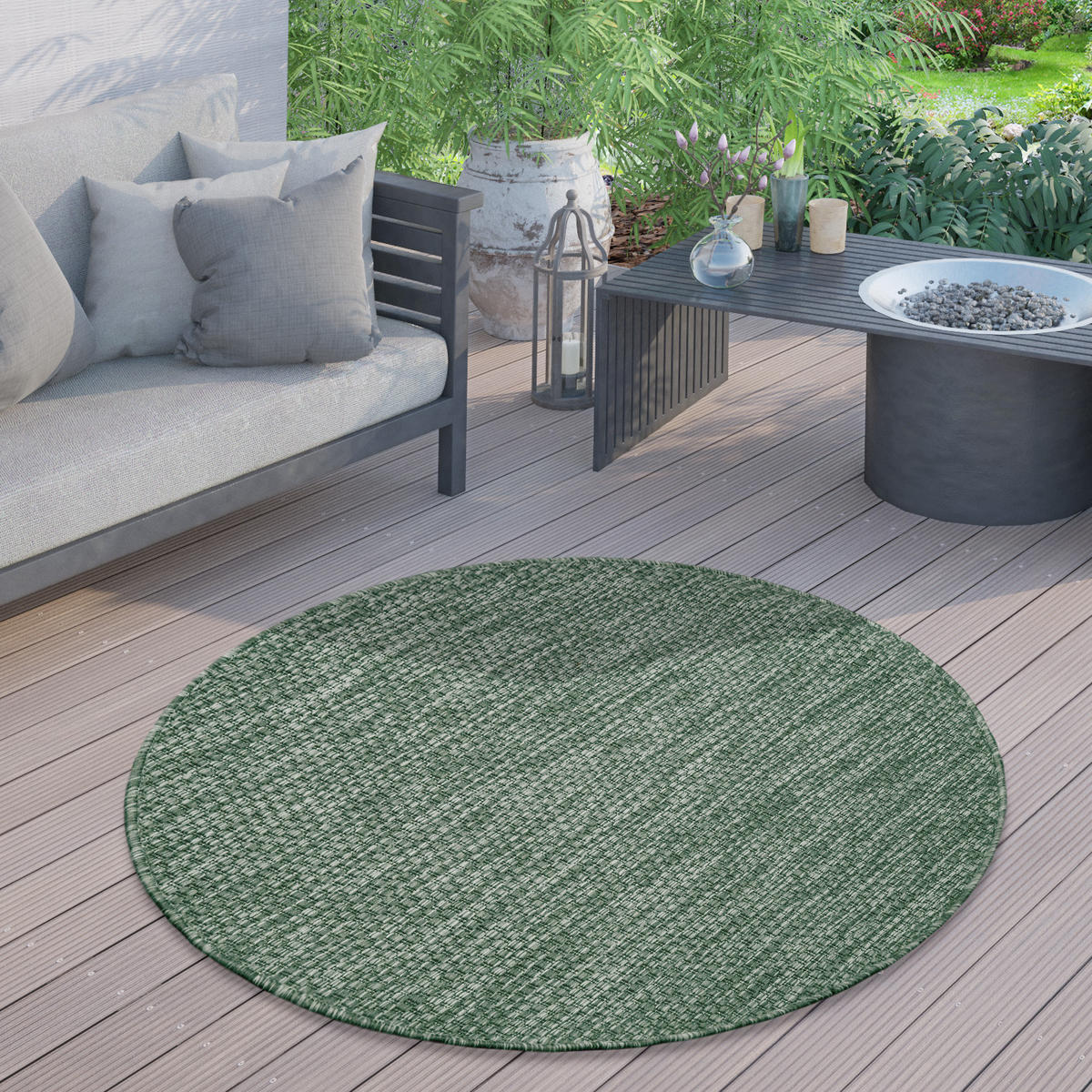 OUTDOORTEPPICH 200/200 cm Venedig 165 - Grün, Textil (200/200cm) - Paco Home