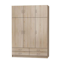 DREHTÜRENSCHRANK STELLINA 135/194/54,6cm 6-türig Sonoma Eiche - Sonoma Eiche, Holzwerkstoff (135/194/54.6cm) - MASSENO