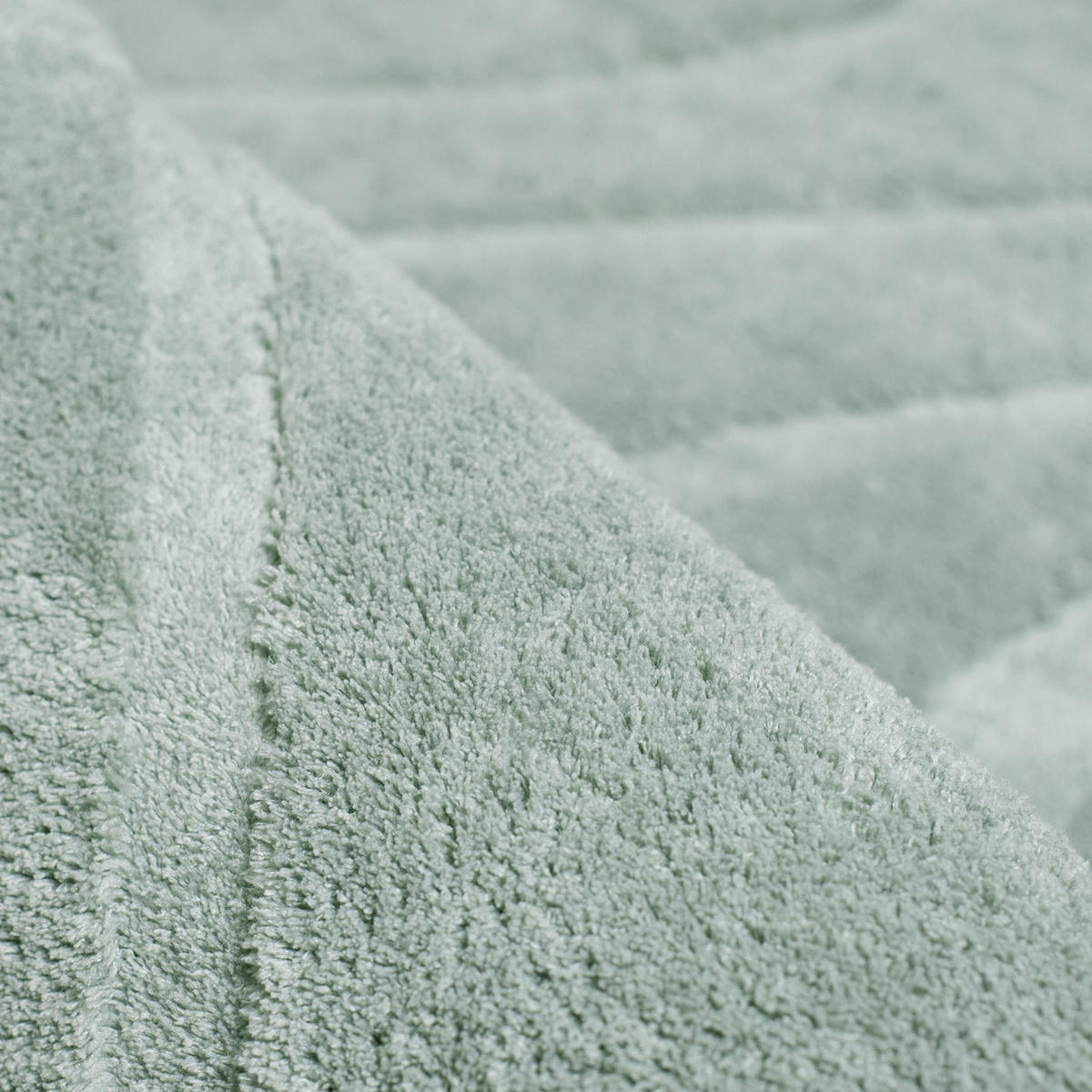 BADTEPPICH Waschbar Bath Waves 400 Jade-Grün 50x90 cm - Grün, Textil (50/90cm) - carpet city