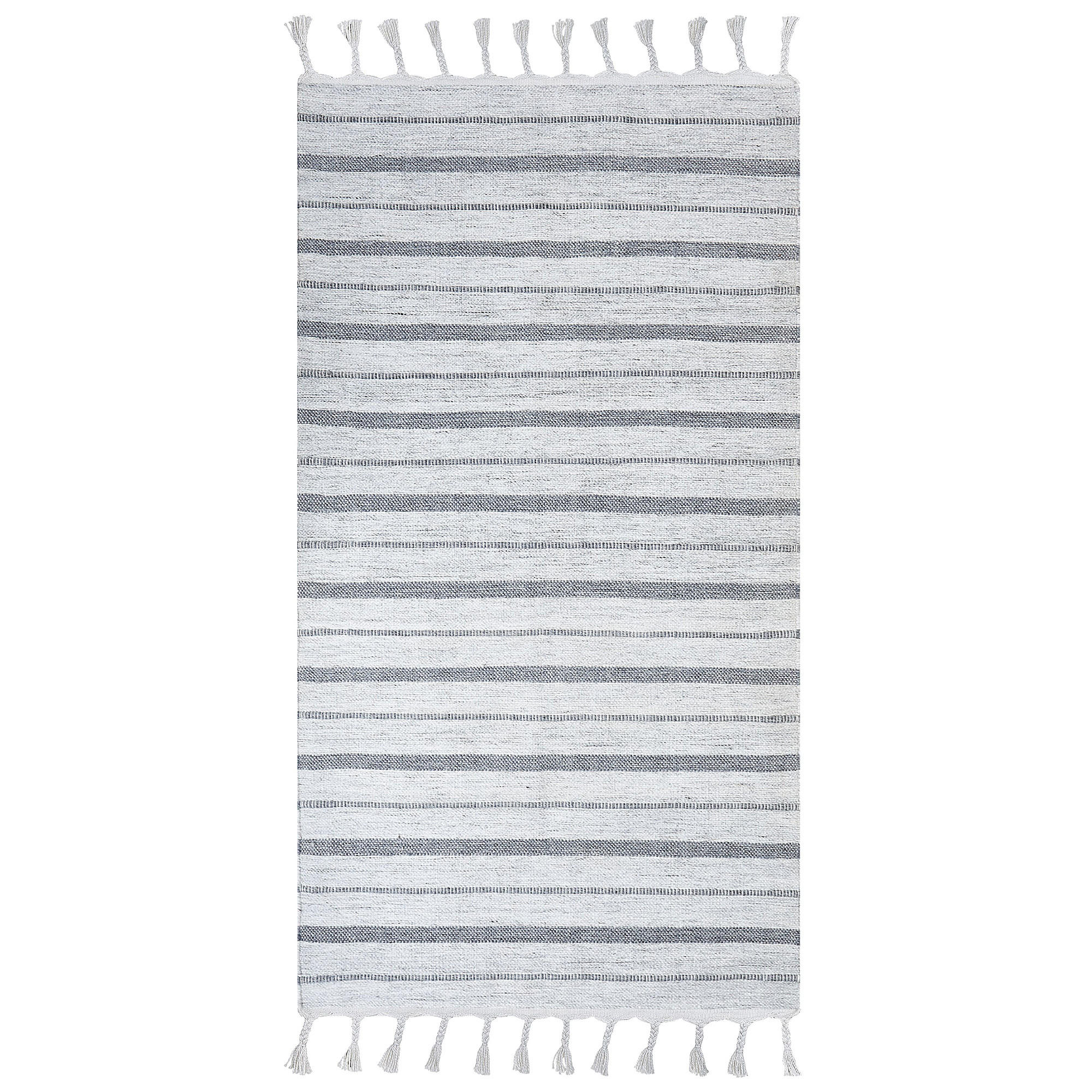 OUTDOOR-TEPPICH Bademli 150/80 cm - Weiß, Kunststoff (80/150cm) - Beliani