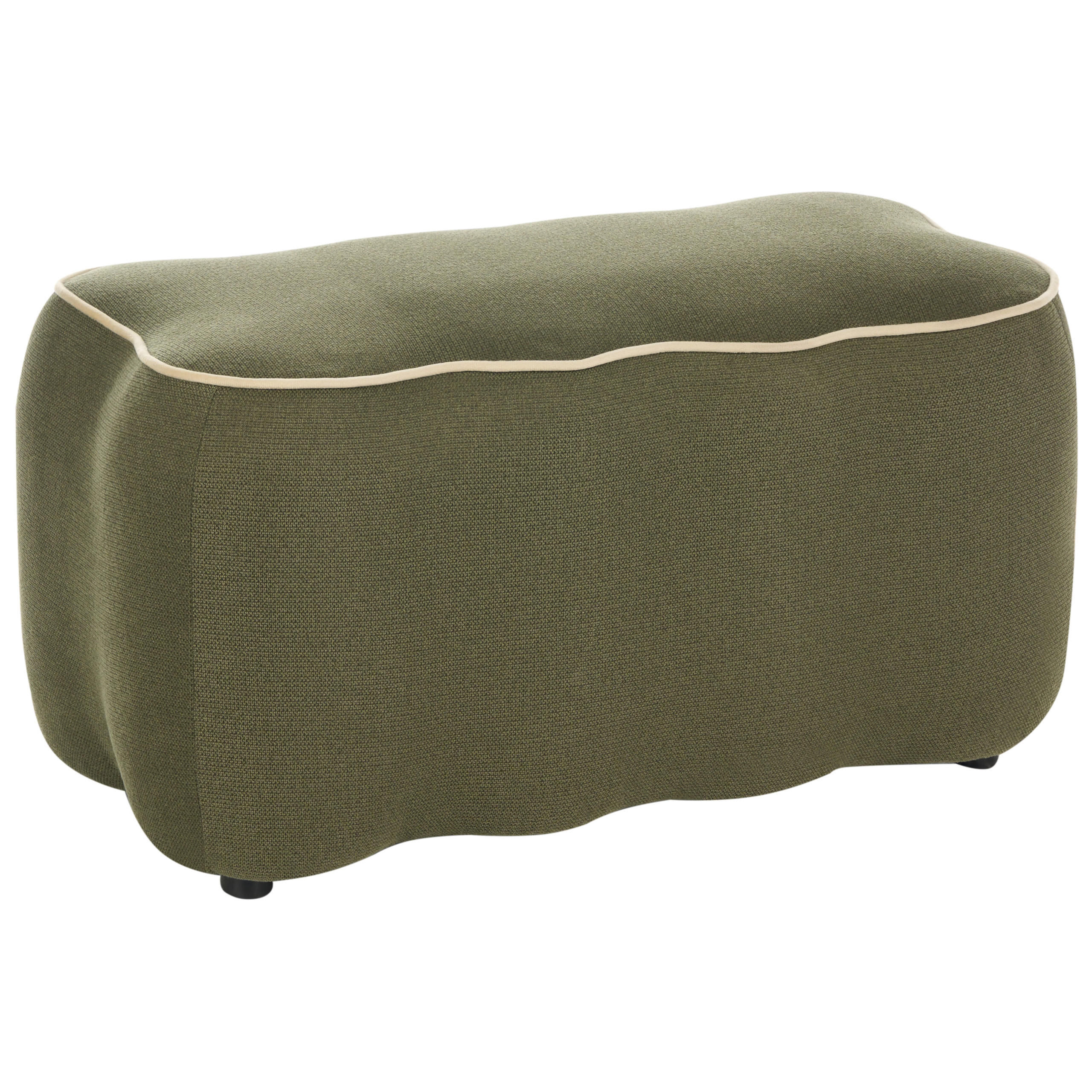 POLSTERBANK Stoff Grün Juno - Beige, Textil (69/38/38cm) - Beliani