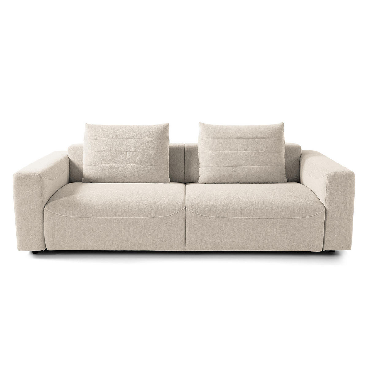3-SITZER SOFA - Webstoff - Beige, Textil (233/83/100cm) - home24