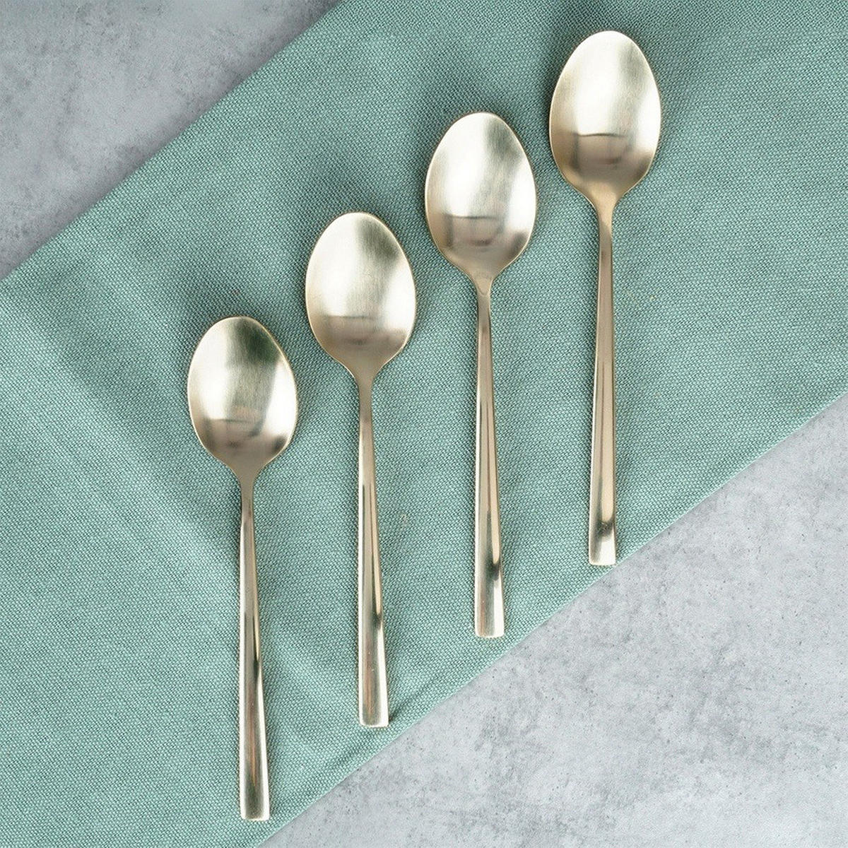 TEELÖFFEL Stahl 4 Stück. Gold - Goldfarben, Metall - Excellent Houseware