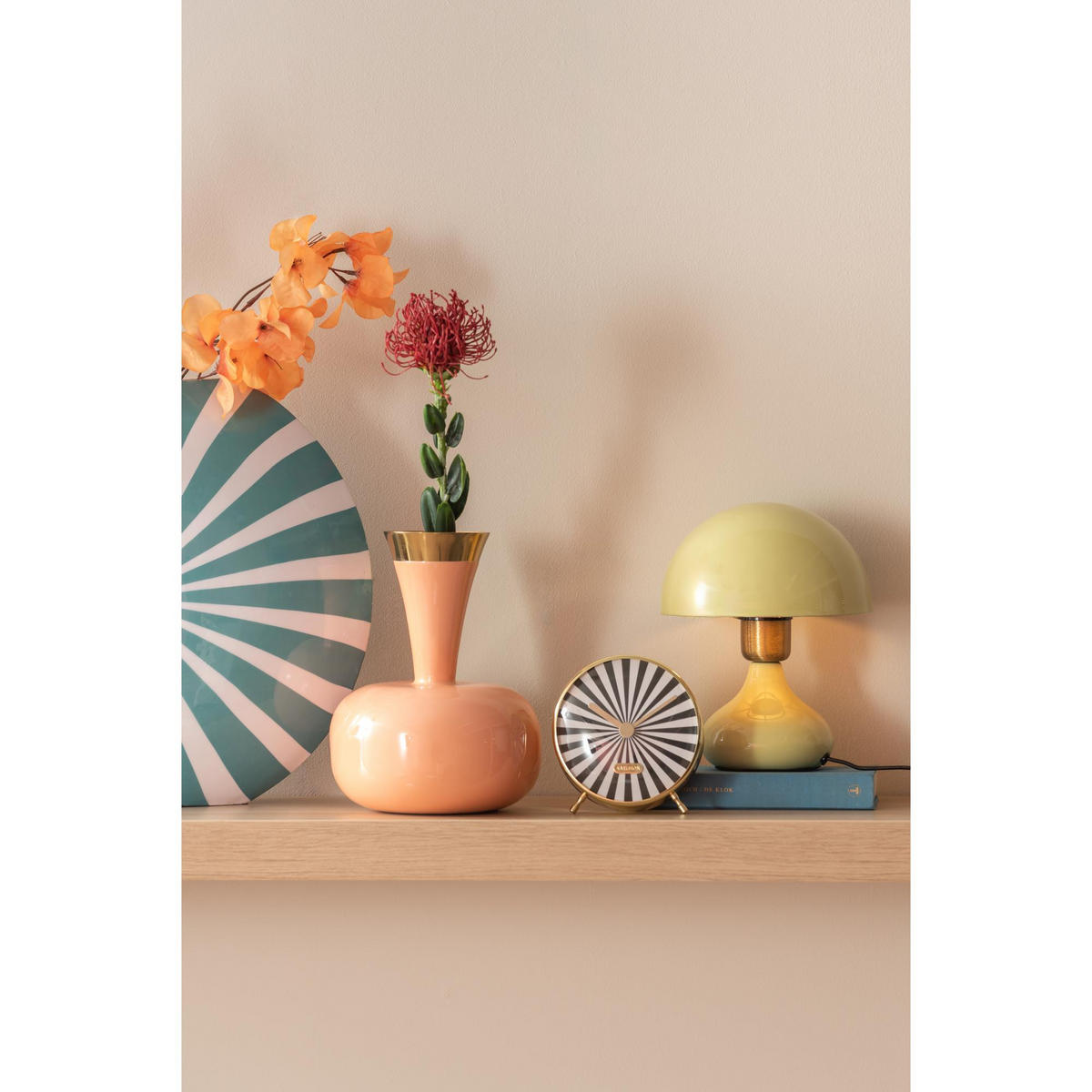 VASE Yara Rosa 17/17/24 cm - Pink, Metall (24cm) - Present Time