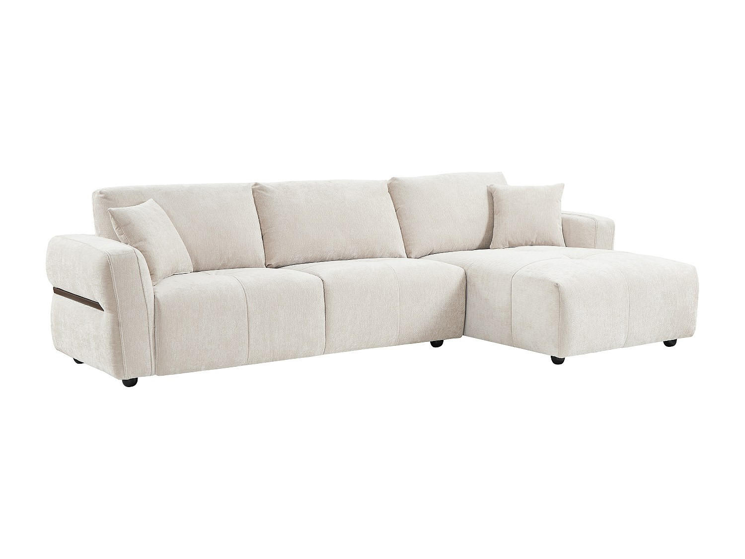 SOFA ohne Schlafmöglichkeit - -Sitzer - Stoff - Beige - - Beige, Textil (296/85/157cm) - Vente-Unique