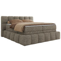 BOXSPRINGBETT NIRA KING 140/200 Grau Strukture - H3 - Grau, Holz/Textil (140/200cm) - MKS
