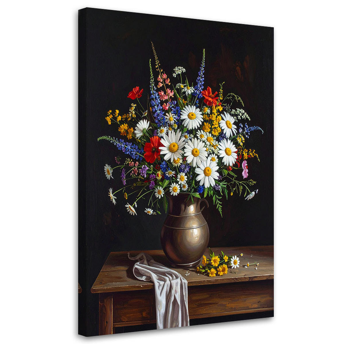 LEINWANDBILD Blumen 40x60cm - Multicolor, Textil (40/60cm) - Feeby