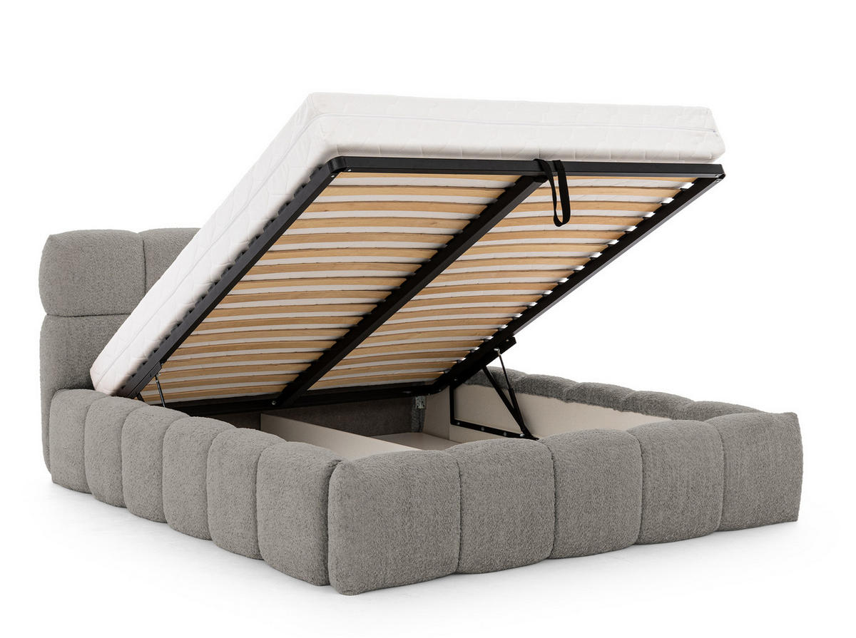 POLSTERBETT SOPHIE - Grau - Grau, Textil (160/200cm) - AN-Moebel 4u