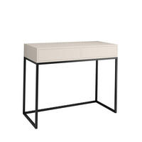 SCHMINKTISCH Cubic 80 Kaschmir, mit Schwarzgestell - Kaschmir/Schwarz, Holzwerkstoff/Metall (35/80/80cm) - Bettso