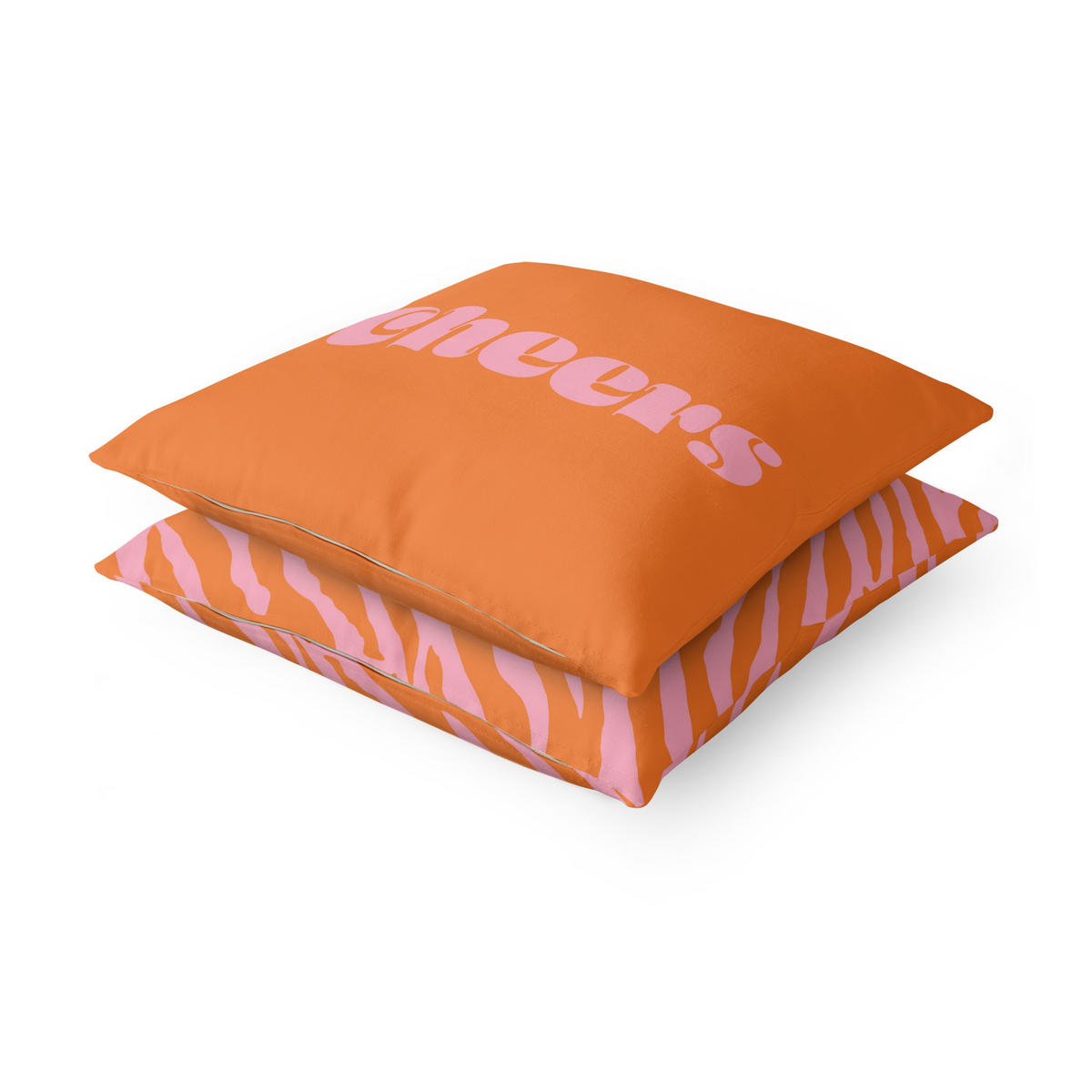 DEKOKISSEN 2er-Set Retro Duo VI 50/50 cm - Orange, Textil (50/50cm) - Bilderwelten