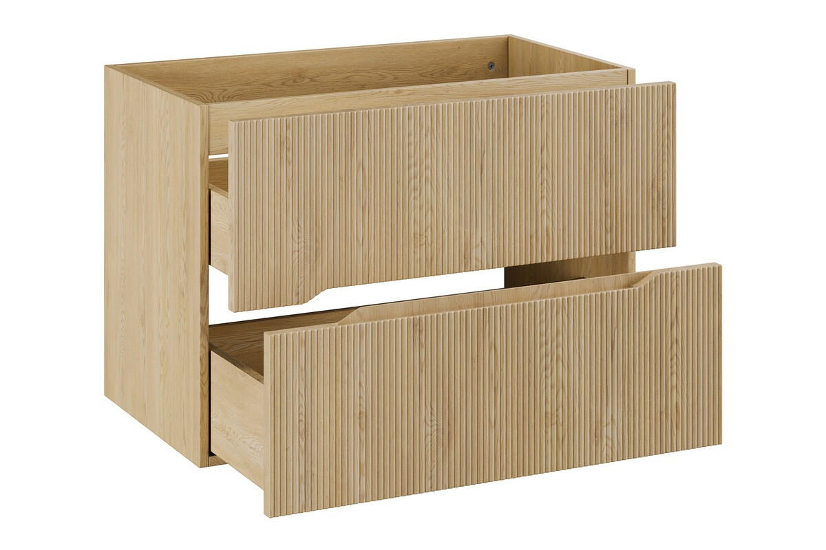 BADMÖBEL-SET 3 Teile 80 cm - Nordic Cremona N BM397 in Cremona-Eiche - Eichefarben, Holz (80/170/40cm)