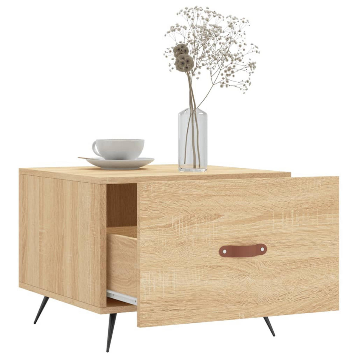 COUCHTISCH Sonoma-Eiche 50x50x40 cm Holzwerkstoff - Braun, Holzwerkstoff (50/50/40cm) - furnicato