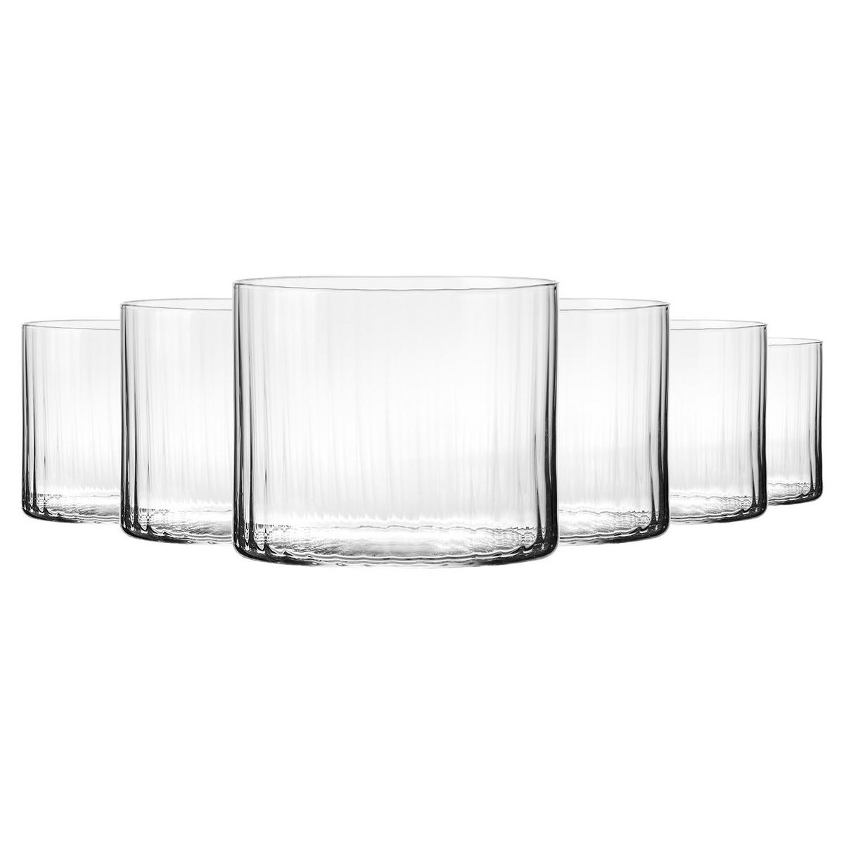 TRINKGLÄSER XNO TUMBLER OPTIC, 6ER-SET, 390 ML - Transparent, Glas (0.39L) - Krosno Glass