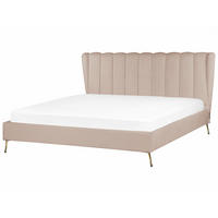 POLSTERBETT 180/200 cm Taupe Miribel - Taupe, Textil (180/200cm) - Beliani